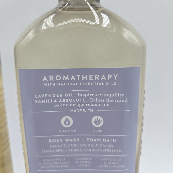 Bath and Body Works Aromatherapy Sleep Lavender Vanilla Body Wash Bundle Set - Picture 4 of 5
